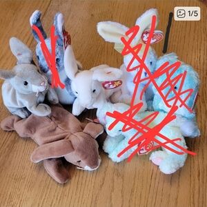 Ty Beanie Babies Plush Bunny Collection
